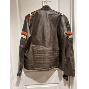 ¡Novedad de 2025! Chaqueta de cuero de motorista para hombre, fabricante al por mayor, chaqueta de moto de cuero de vaca de estilo lujoso para hombre - Product Image 3