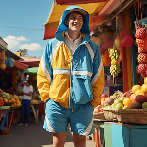 Chaqueta cortavientos con capucha de Color sólido, conjunto de pantalones cortos personalizados para lluvia 100%, conjunto de pantalones cortos impermeables de nailon para hombres, chaquetas cortavientos para senderismo - Product Image 6