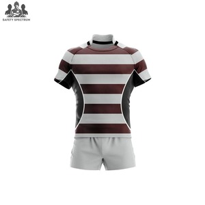Ensembles d'uniformes de rugby pour hommes de haute qualité, personnalisés, imprimés par transfert thermique, respirants, à séchage rapide, 100% polyester - Product Image 6