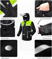 Combinaison de pluie imperméable pour hommes et femmes Ensemble veste et pantalon légers pour le travail en plein air, la randonnée, le camping ou les voyages par tous les temps