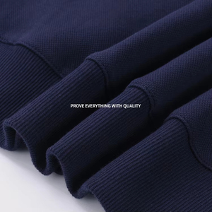 Pull à fermeture éclair 14 poids lourds pour hommes 400Gsm sweats en polaire unie vierge personnalisés 100% coton surdimensionné pour l'hiver - Product Image 6