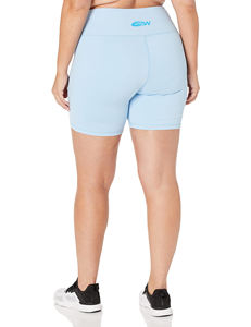 Shorts deportivos de cintura alta con control de abdomen y spandex para mujer, shorts de yoga atléticos, shorts de ciclista para mujer con sublimación y bolsillos. - Product Image 2