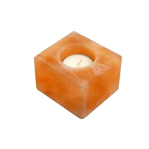 Portavelas de candelita de sal con forma cuadrada del Himalaya de Sian Enterprises para promoción decoración del hogar bodas modelo 2017 - Product Image 3