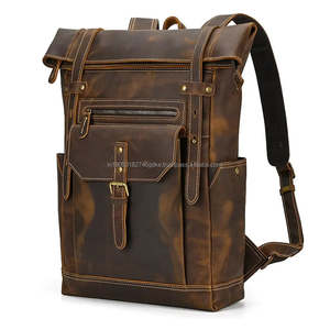 Sac à dos personnalisé vintage sac à dos en cuir véritable fait à la main sac à dos de voyage sac à dos de randonnée pour hommes et garçons - Product Image 1