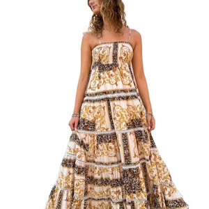 Produit de vente pour femmes Trendy Designer Fashion Digital Printed Sleeveless Floor Length Ladies Clothing - Product Image 1