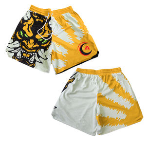 Short de basket-ball décontracté pour hommes en gros 100% polyester Logo personnalisé imprimé tigre Street Wear Tailles XS et XXS Respirant - Product Image 4