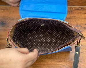 Handmade Leather Bag Recycled Leather Purse for Women Western Colorful Leather Small Crossbody Saddle Bag Shoulder Strap Bags - Product Image 6