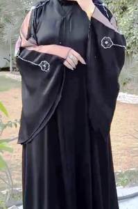 Ropa musulmana tradicional de mujer modesta elegante mangas de campana hermosas con trabajo de Tejido estilo Abaya Kaftan Formal Dubai - Product Image 3