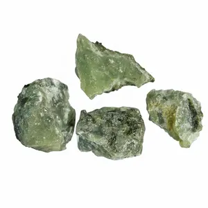 Hot Sales Natural Prehnite Raw Healing Stone Crystal Raw Prehnite Rough For Chakra Box : Wholesale Prehnite Rough Tumble Stone