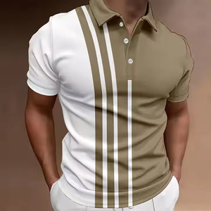 Polos de punto de algodón 100% al por mayor para jóvenes de mediana edad, camisas de manga corta de talla grande para entusiastas del golf - Product Image 4