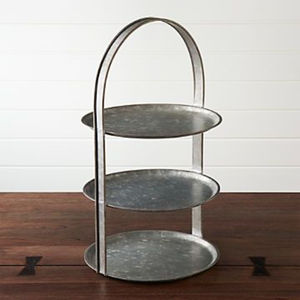 Ensemble de 3 supports à gâteaux en métal galvanisé de style moderne, plateaux ronds sur pied pour servir des desserts, cupcakes, pour les fêtes et les mariages - Product Image 6