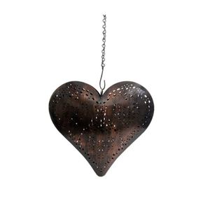 Nouveau design Meilleure vente Festival de cœurs en métal Accessoires décoratifs Tenture murale Taille standard Coeur suspendu de Noël à vendre - Product Image 6