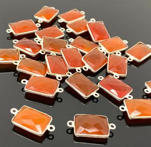 Élégant aigue-marine Hydro 8x10mm forme ovale Cur pierres précieuses lunette ensemble Double caution bijoux connecteur pour faire des femmes bijoux de mode - Product Image 3