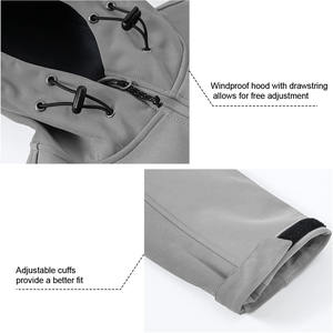 Vestes Softshell avec logo personnalisé pour hommes Vente en gros Polaire imperméable Chaud en plein air Promotionnel Bouffant à fermeture éclair Col montant Coupe-vent - Product Image 3