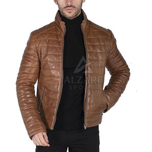 Veste matelassée en cuir élégante avec rembourrage isolant, design résistant au vent et coupe confortable pour tous les jours - Product Image 2