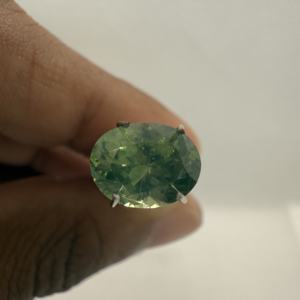 Piedras de circón de corte ovalado verde Natural de alta calidad piedras preciosas minerales sueltas para joyería Nalin Gem International 9,3x7,1x4,5mm - Product Image 5