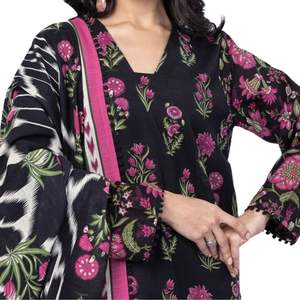 Traje de Tres Piezas Shalwar Kameez Banarasi para Mujer, Ropa Étnica de Diseñador, Conjunto de Vestido de Fiesta con Dupatta de Seda y Pantalón Recto - Product Image 4