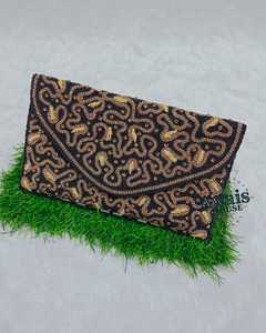 กระเป๋าคลัทช์แฟชั่นทำมือหนังงูประดับลูกปัดกระเป๋าถือแบบลำลองสายโซ่กระเป๋าสะพายข้างสำหรับฤดูร้อน - Product Image 3