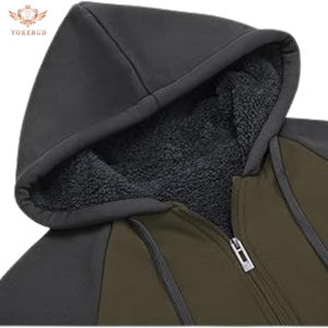 เสื้อฮู้ดดี้บุขนแกะพิมพ์ลายถักนิตติ้งคุณภาพสูงสำหรับผู้ชาย ผลิตจากผ้าฝ้ายผสม อุ่นสบาย เหมาะสำหรับฤดูหนาว ผลิตในบังกลาเทศ - Product Image 4