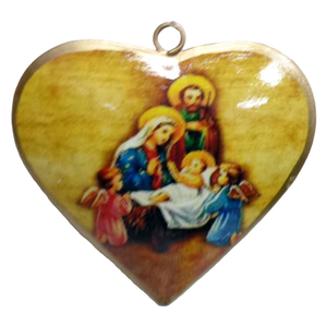 Diseño clásico hierro Metal colgante corazón adorno decorativo esmalte impresión para el hogar vacaciones Navidad decoración hecha a mano - Product Image 5