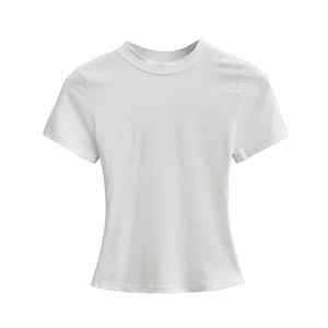 Nuevo diseño de algodón orgánico para mujer, camiseta sostenible para Fitness, correr, deportes, sublimación, tela suave y transpirable - Product Image 2