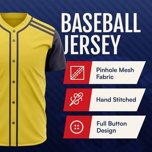 Custom Summer Baseball Jersey Personalized Team Name <b>Number</b> Breathable 100% Polyester High Quality V-neck Men's Sportswear for - Product Image 2