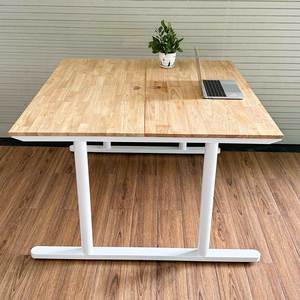 TIO HBTO008 2-Seater Modern Office <b>Desk</b> Solid Wood and Melamine Cluster Workspace Minimalist and Contemporary Design for <b>Work</b> - Product Image 4