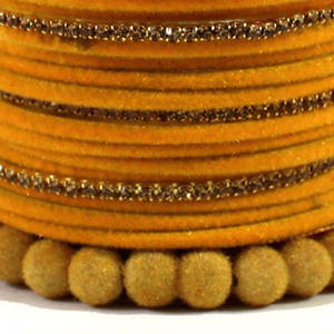 Offre Spéciale de mariage et vêtements de soirée femmes Churiya ensembles nouveau Design bracelets en verre de velours multicolore avec forme ronde - Product Image 5