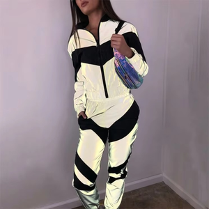 Conjunto Deportivo Azul para Mujer con Capucha, Manga Larga, Diseño Sólido, Sudadera Casual con Cierre Frontal y Pantalones con Bolsillos Laterales - Product Image 5