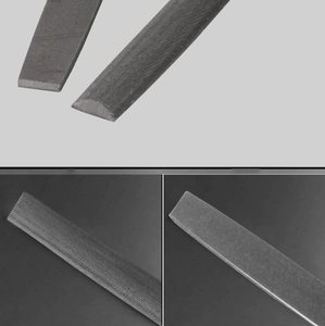 Lime à main en acier à haute teneur en carbone avec revêtement TiCN, double denture, coupe moyenne, plate et demi-ronde, 8 pouces de longueur, 2 pièces - Product Image 5