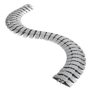 Serpente di cavo resistente agli urti argento 1m - Product Image 1