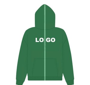 Vente en gros de vêtements de rue en éponge française 100% coton Oem personnalisé sweat à capuche vierge surdimensionné et lourd sweat à capuche zippé personnalisé sur toute la surface - Product Image 5