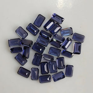 อิโอไลต์ธรรมชาติ 6x4 มม. ทรงแปดเหลี่ยม คุณภาพดีที่สุด พลอยหลวม มีเอฟเฟกต์เพลโอโคริก สำหรับทำเครื่องประดับ - Product Image 4