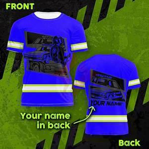 Chemise de sécurité à manches courtes, respirante, vêtements de travail, construction, imprimé, haute visibilité, réfléchissant, industriel, ANSI classe 1, imperméable - Product Image 4