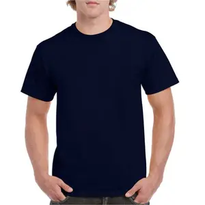 Navy Blue Color T Shirts Short Sleeve Men's Clothing High Street Style Wholesale Blank Casual Crewneck Summer Men T Shirt