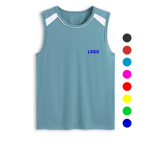Camiseta sin mangas de cuello redondo de Color sólido para hombre de último diseño de alta calidad al por mayor camiseta sin mangas de entrenamiento de gimnasio para hombre - Product Image 2