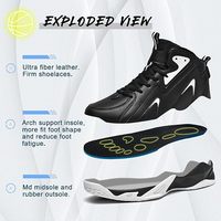 Chaussures de sport personnalisées de haute qualité pour hommes, durables, légères, respirantes, pour le basketball, à tige haute, pour terrain synthétique, été, printemps, décontractées