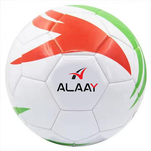 Alaay Ballon de football professionnel avec logo personnalisé, taille en fibre, fabriqué à partir de cuir de qualité. - Product Image 1