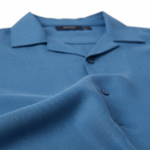 Men's 100% Cotton Cuban Collar Hawaiian Style Long Sleeve Breathable Shirt Tropical Vacation Wear OEM Custom Logo Design - Product Image 5