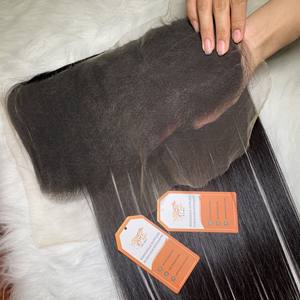 Super mince 12x6 13x4 13x6 transparent pour dentelle frontale ferme mince HD fermeture de dentelle indécelable cuticule alignée Extension de cheveux humains - Product Image 5