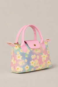 Pastel Floral <b>Canvas</b> <b>Mini</b> Tote Bag for Women | Custom Logo OEM ODM Wholesale - Product Image 1