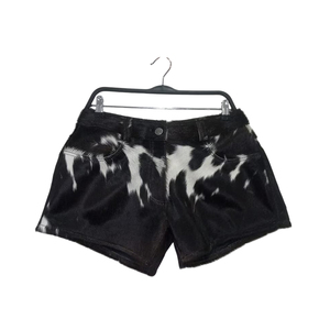 Meilleure vente Shorts en cuir de vache pour hommes de couleur unie Style de rue Shorts en cuir de vache avec poches latérales - Product Image 1