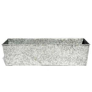 Jardinera Colgante Rectangular Grande de Acero Galvanizado para Balcón, con Soportes Ajustables para Barandillas de Jardín Exterior - Product Image 3