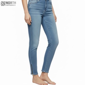 Jeans de Tallas Grandes de Alta Calidad para Mujer, Diseño Sólido, Corte Regular, Cintura Media, Denim Transpirable, Casual, 3D, Económico - Product Image 4