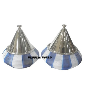 Calentador de alimentos de metal Juego de dos cazuelas de lujo de diseñador hechas a mano Tamaño personalizado Nuevo calentador de alimentos de metal - Product Image 1