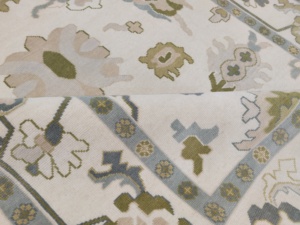 Hecho a mano 3x3 persa Oushak algodón corredor Alfombra conjunto de alta calidad anudado a mano Floral antideslizante sala de estar hogar piso alfombra - Product Image 5