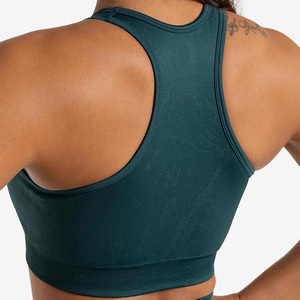 Private Label High Elastic Seamless Women Sports <b>Bra</b> with Custom Logo Solid Color Yoga Top for Women Workouts - Product Image 4