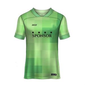 Camiseta de fútbol con logotipo impreso por sublimación personalizada al por mayor, camiseta transpirable de poliéster que absorbe la humedad - Product Image 2