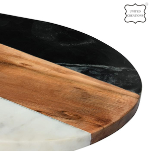 Tabla de cortar de madera y mármol para cocina Tabla de cortar de mármol para frutas con mango ecológico - Product Image 6