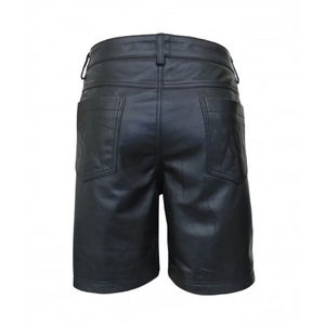 Short en cuir décontracté de haute qualité pour hommes dernier cri Design OEM Service Taille élastique Motif solide Prix de gros compétitif - Product Image 2